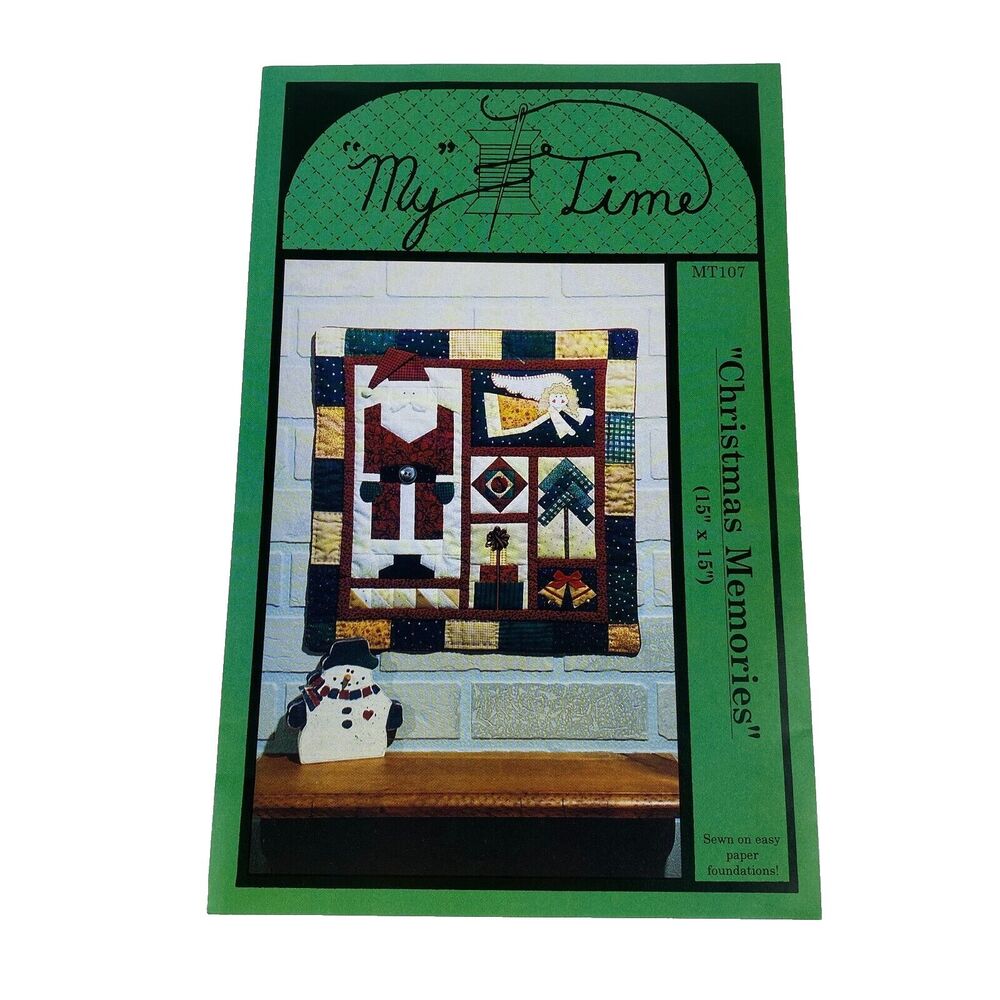 My Time Christmas Memories Sampler VTG 90s Quilt Pattern Leslie D Anderson UNCUT